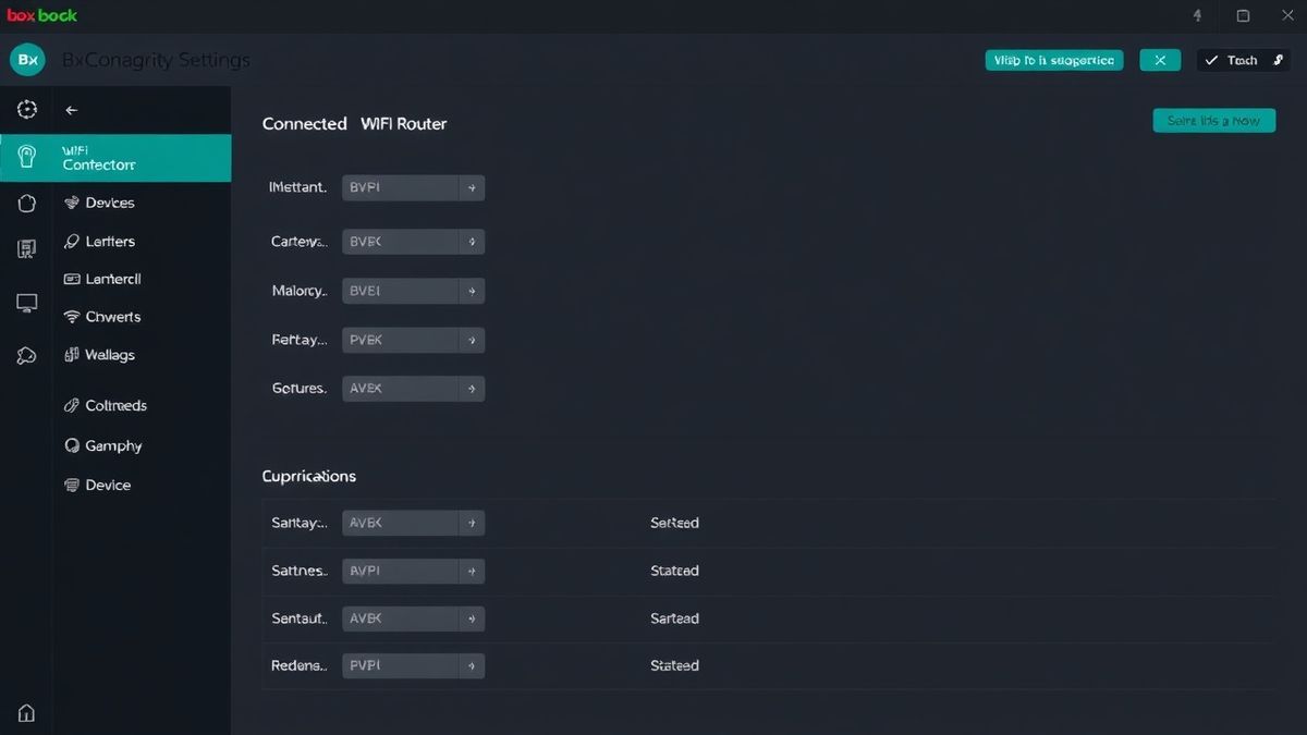 dashboard of bbox router settings showing wifi configuration and connected devices