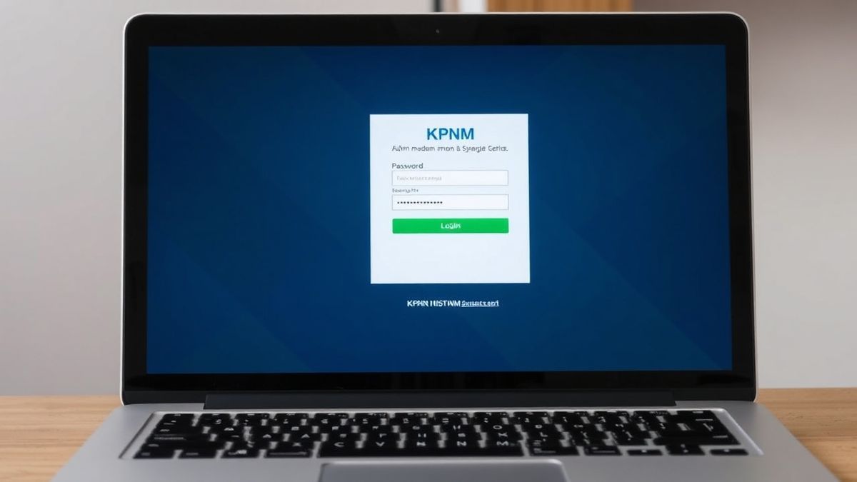 KPN modem admin login page interface on a laptop screen, showing password field and login button