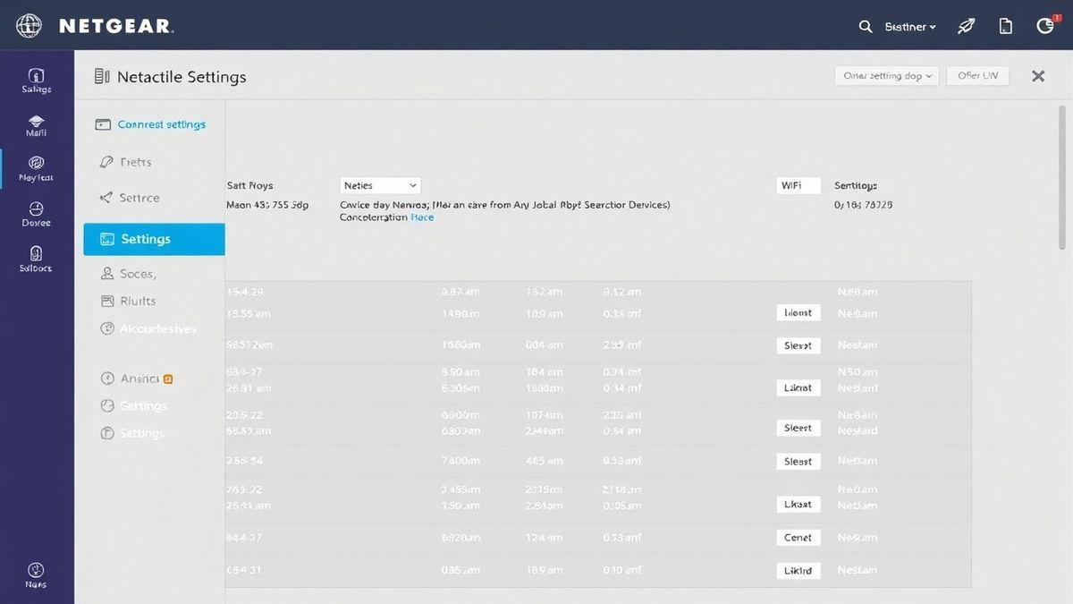netgear orbi admin dashboard showing wifi settings and connected devices list
