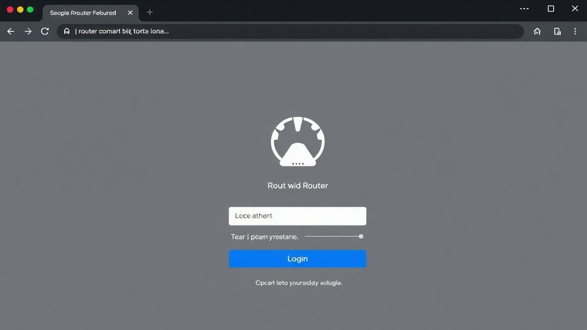 router admin login page interface in browser, clean UI